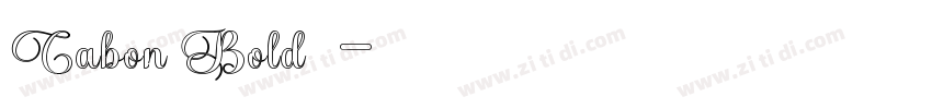 Cabon Bold粗体字体转换
